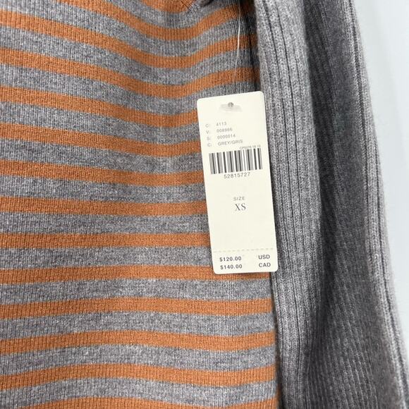 By Anthropologie Elise Ribbed Striped Off The Shoulder Sweater NWT - Picture 5 of 9